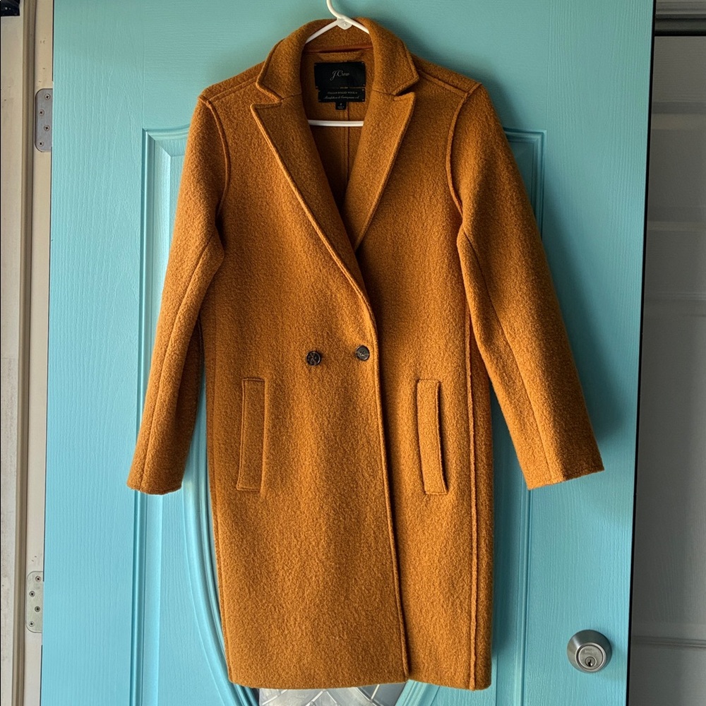 J. Crew Double-Breasted Daphne Boiled Wool Coat